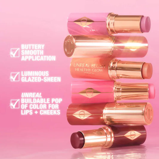 Unreal Lip + Cheek Glow Blush Stick with Hyaluronic Acid - Venus Cult