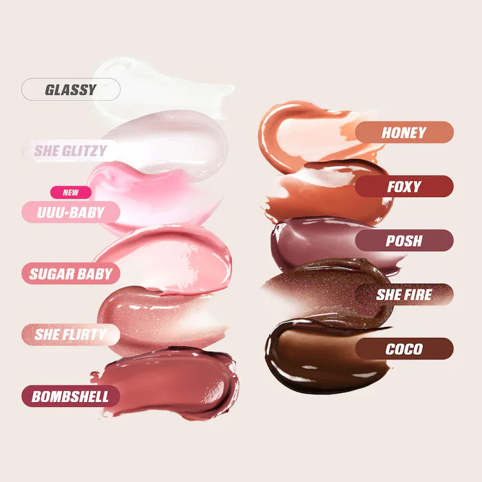 Faux Filler Shiny Non-Sticky Shimmering Lip Gloss