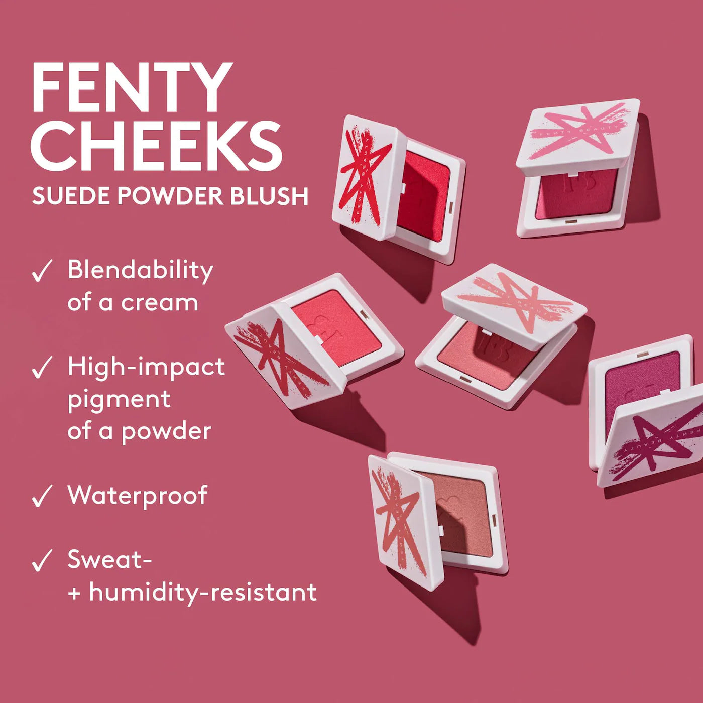 Fenty Cheeks Suede Waterproof Powder Blush - Venus Cult